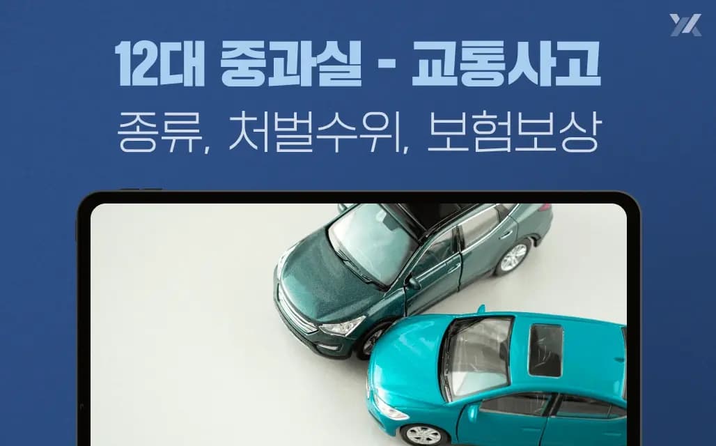 12대중과실 교통사고 종류, 처벌 수위, 보험 보상