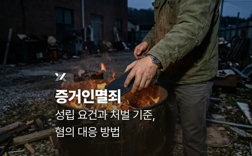 증거인멸죄 성립 요건과 처벌 기준, 혐의 대응 방법