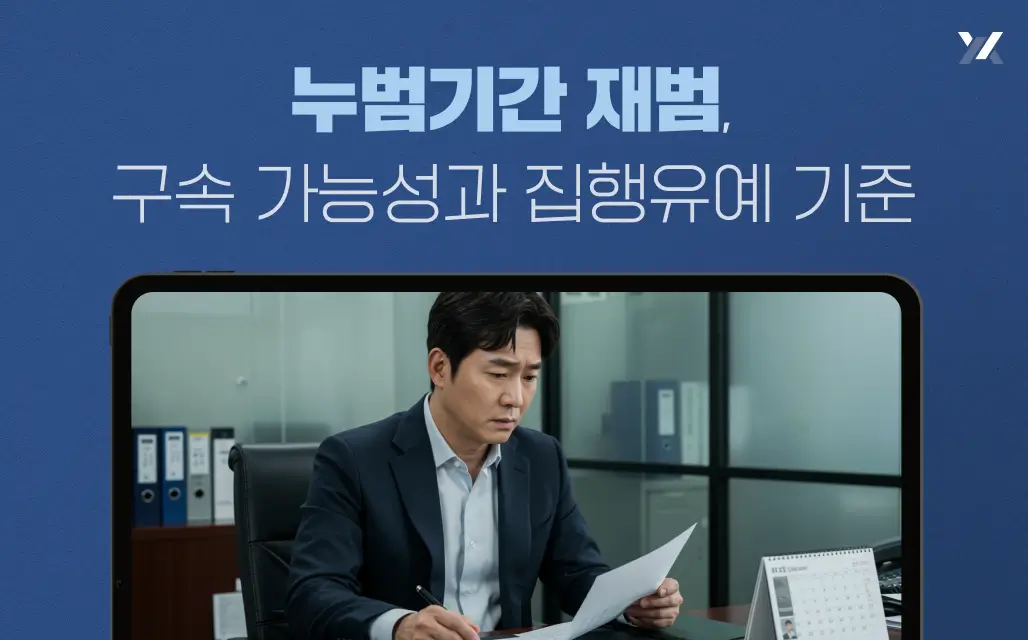 누범기간 재범, 구속 가능성과 집행유예 기준
